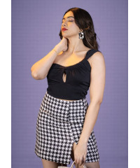 PETRIA BLACK ONE SHOULDER CROP TOP PETRIA BLACK ONE SHOULDER CROP TOP