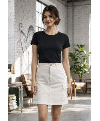 CLAUDIA BLACK CROP T SHIRT