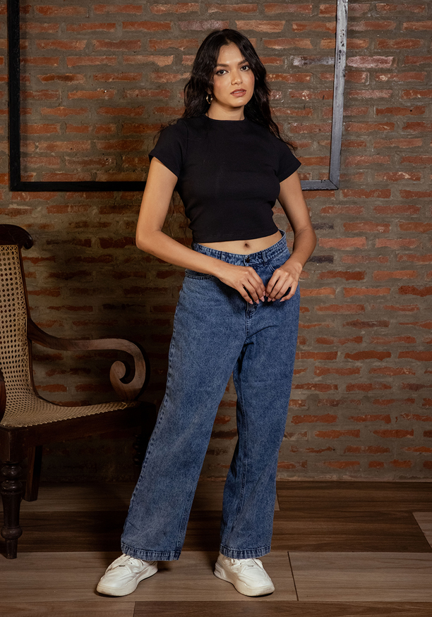 CLAUDIA BLACK CROP T SHIRT Nilsonline