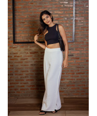 SOYA SHOULDER BLACK CUT OUT CROP TOP