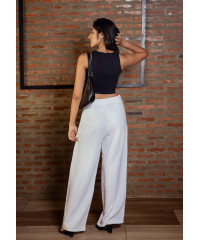 SOYA SHOULDER BLACK CUT OUT CROP TOP