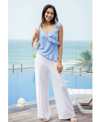 ERLA LIGHT BLUE  STRAP TOP