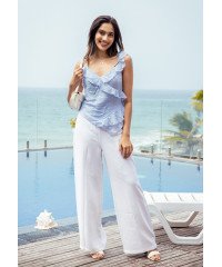 ERLA LIGHT BLUE  STRAP TOP