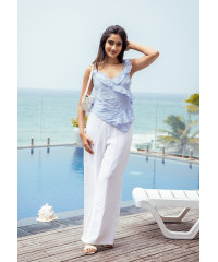 ERLA LIGHT BLUE  STRAP TOP