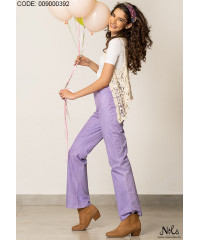 LILAC MARBLE BASIC BELL PANT