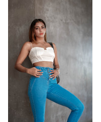 LILLY FRONT BUTTON DENIM PANT