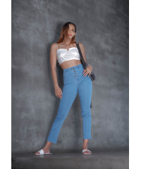 LILLY FRONT BUTTON DENIM PANT