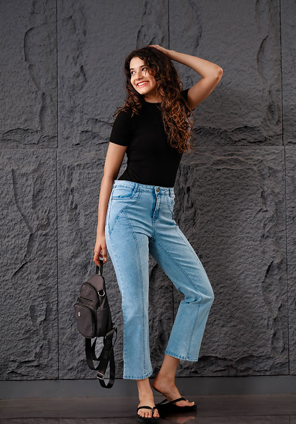 LILLY FRONT BUTTON DENIM PANT