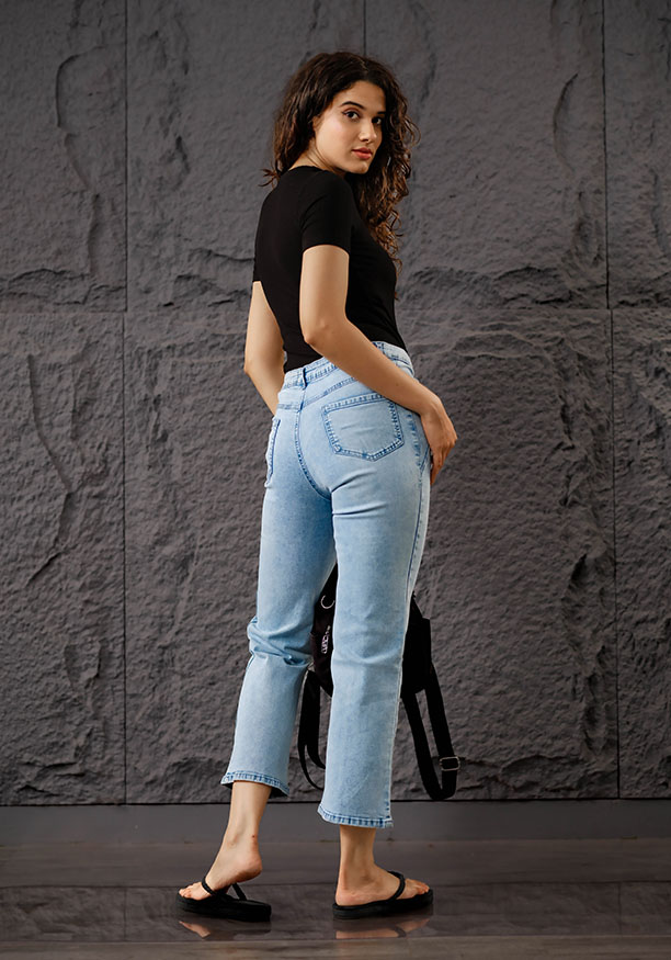 LILLY FRONT BUTTON DENIM PANT