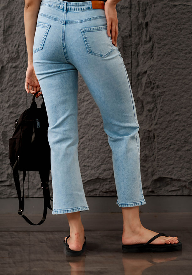 LILLY FRONT BUTTON DENIM PANT