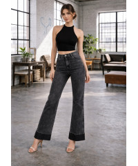 BLACK LOLA WIDE FOLD PANT 