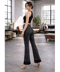 BLACK LOLA WIDE FOLD PANT 
