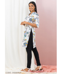 ANYA PRINTED WHITE KURTHA