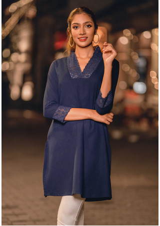 LUXE NAVY BLUE KURTA