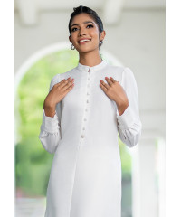 ROMZY WHITE BOARDER DRESS