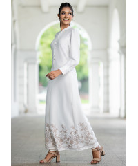 ROMZY WHITE BOARDER DRESS