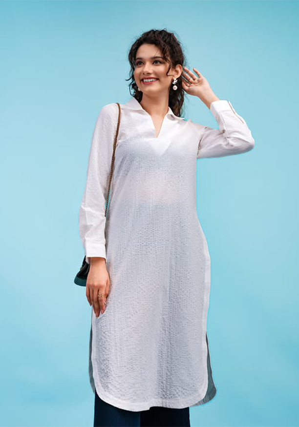 VIVIAN OFF WHITE KURTHA Nilsonline