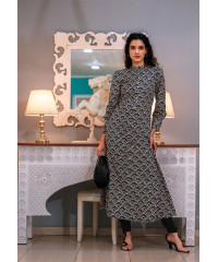 SASHA BLACK PRINTED KURTHA