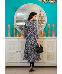 SASHA BLUE PRINTED KURTHA