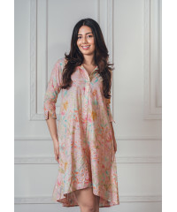 FLORTY PINK MIX KURTA
