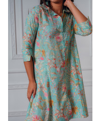 FLORY BLUE MIX KURTA