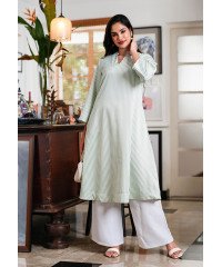 TAHIRA GREEN STRIPE KURTA