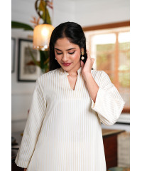 TAHIRA YELLOW STRIPE KURTA