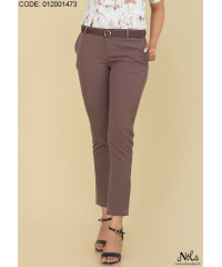 DYLAN WALNUT BROWN OFFICE PANT