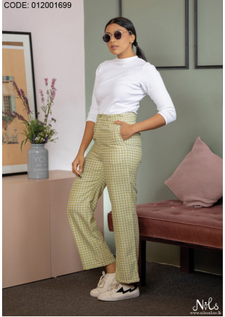 DOMIKA WIDE LEG GREEN PANT