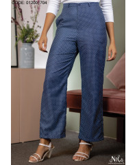 DOMIKA WIDE LEG BLUE PANT