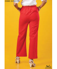 LONA WIDE LEG RED PANT