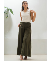 DIXIE GREEN WIDE LEG PANT