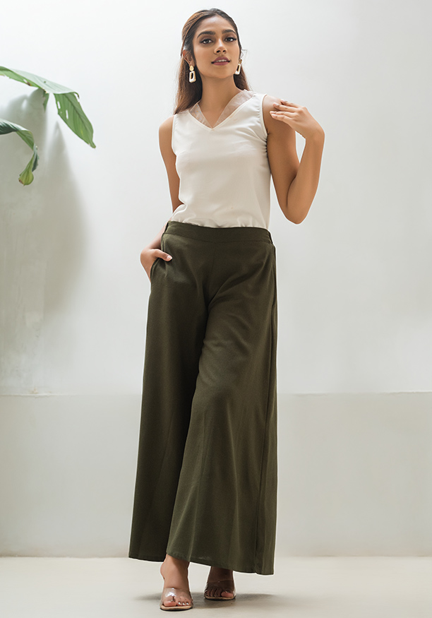 Trousers  Womens Dixie Faded Flared Trousers  Darpan Clinics