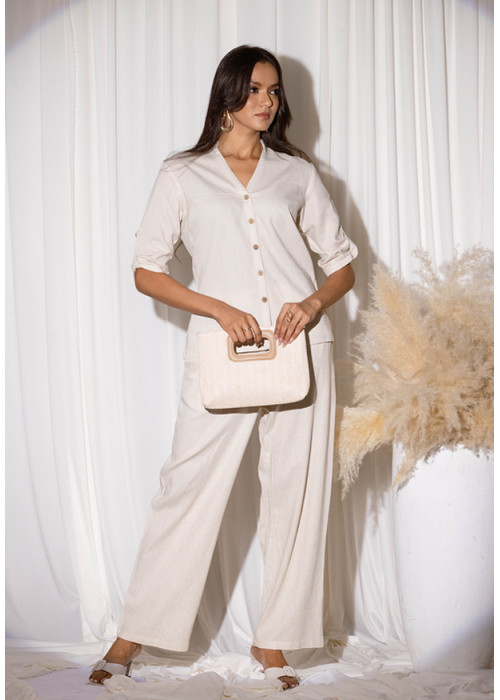 TERRY OFF WHITE BAGGY PANT