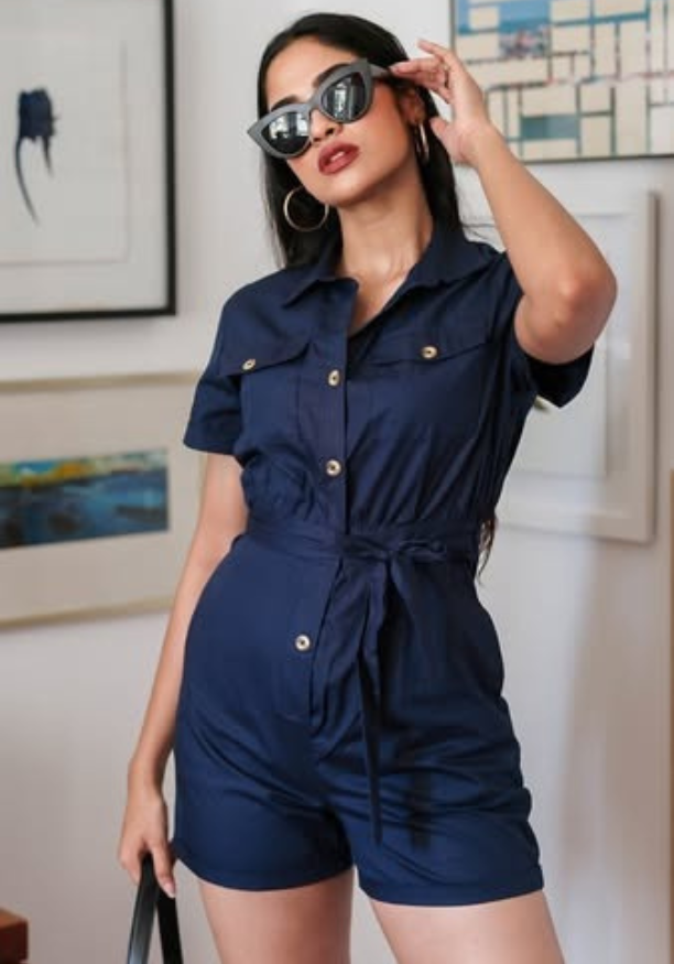 MELINA BLUE JUMPSUIT Nilsonline