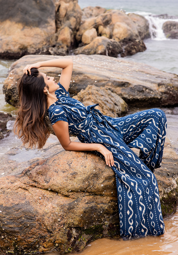MELINA BLUE JUMPSUIT Nilsonline