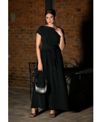 COLD SHOULDER BLACK JUMPSUIT