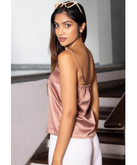 LORA BROWN V NECK  SKINNY