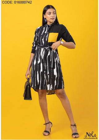 FELICIA CONTRAST POCKET DRESS