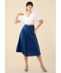 REMI HIGH WAIST DARK BLUE SKIRT