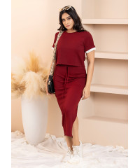 ROSALINE MAROON CROP TOP