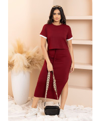 ROSALINE MAROON CROP TOP