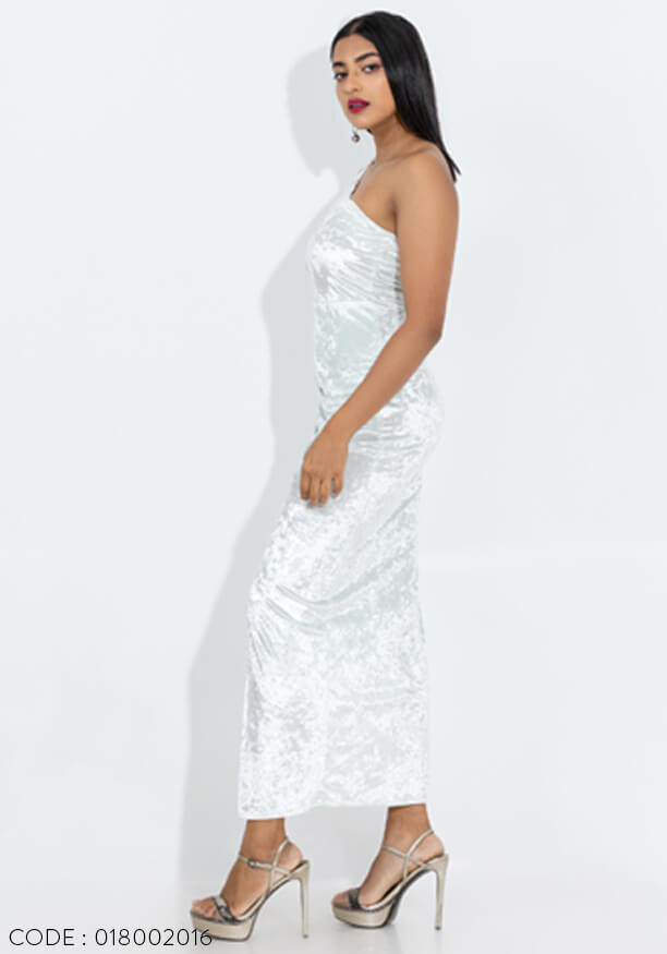 DELANEY ONE SHOULDER WHITE DRESS