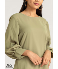 TATUM APPLE GREEN LARGE SLEEVE TOP