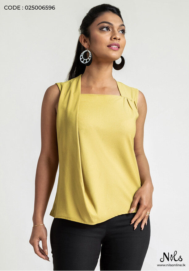 SARA APPLE GREEN OFFICE BLOUSE