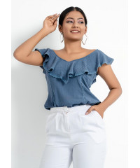 LAYLA FRILL ASH BLOUSE