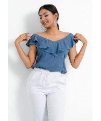 LAYLA FRILL ASH BLOUSE