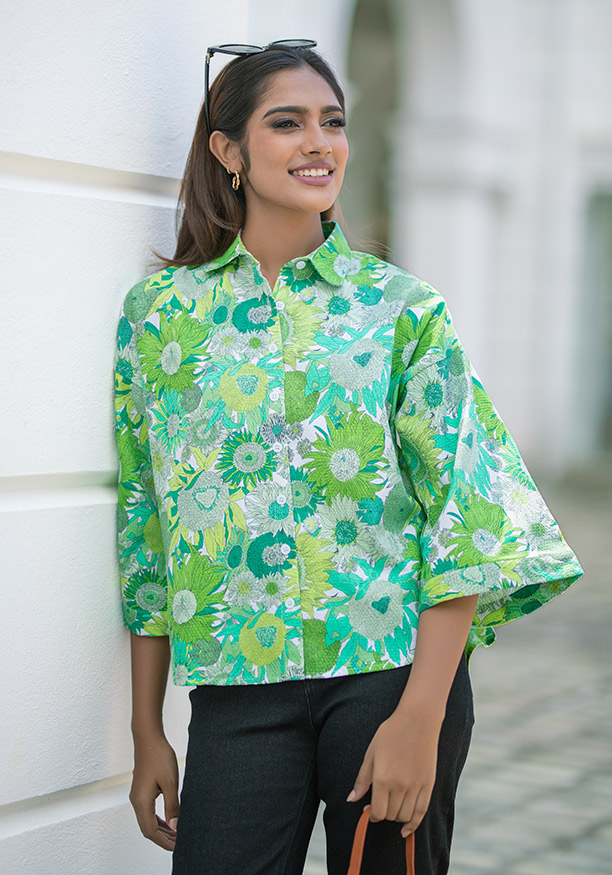 AVANTI GREEN COMFY BLOUSE 