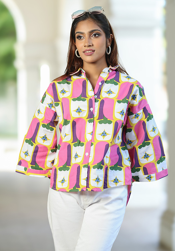 AVANTI PINK/PURPLE COMFY BLOUSE 