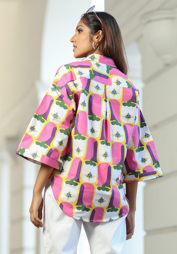 AVANTI PINK/PURPLE COMFY BLOUSE 